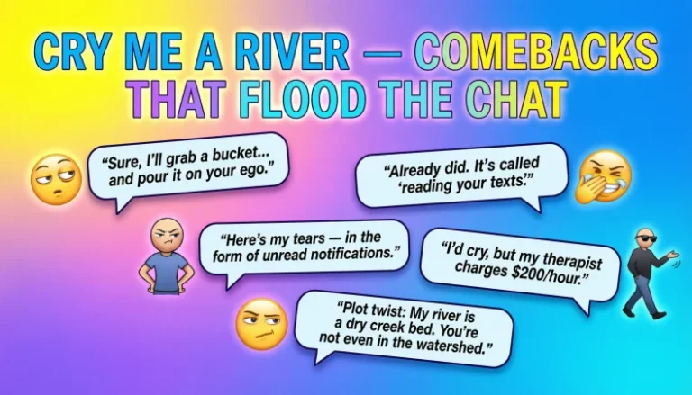 cry me a river replies