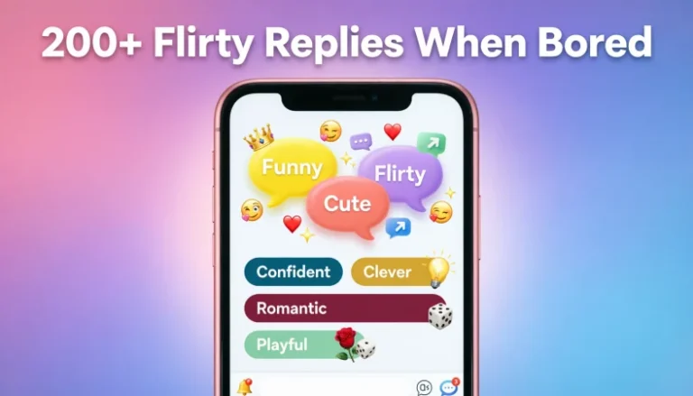 flirty replies when bored