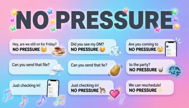 funny replies to “no pressure”