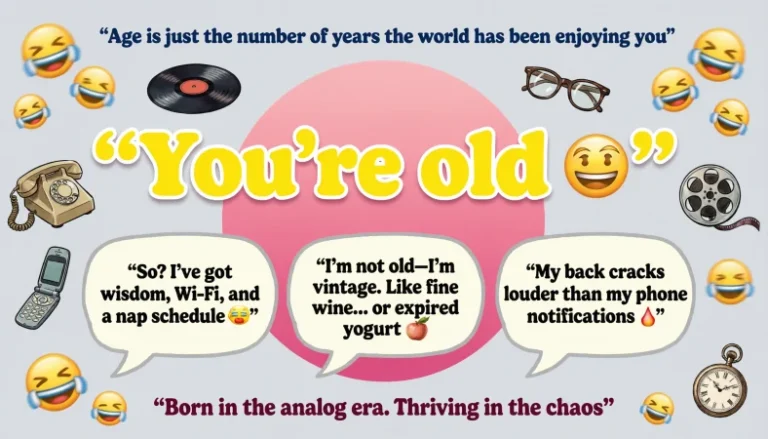 funny responses called old