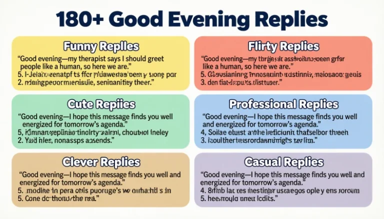 good evening replies