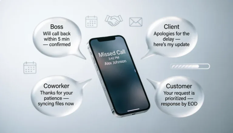 how to respond to a missed call professionally