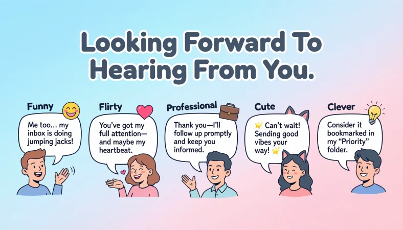 looking forward to hearing from you