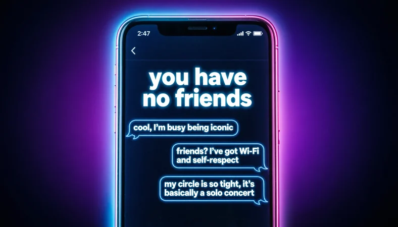 no friends comebacks