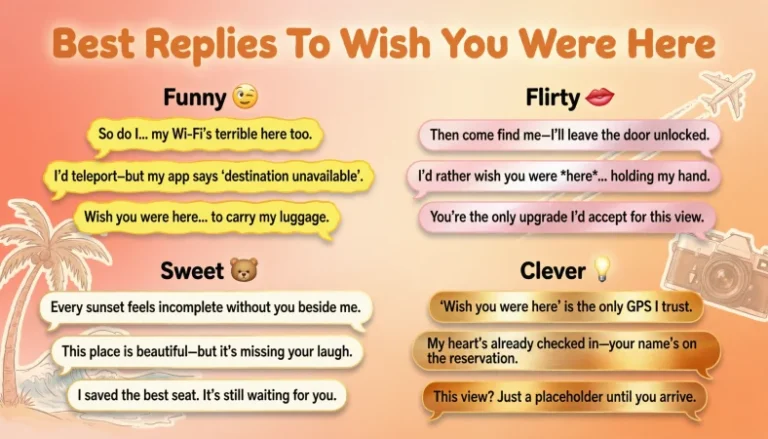 reply to âwish you were hereâ