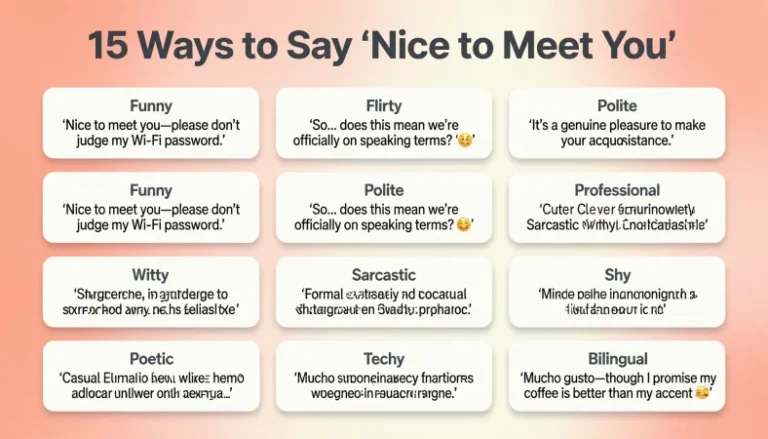 responses nice to meet you