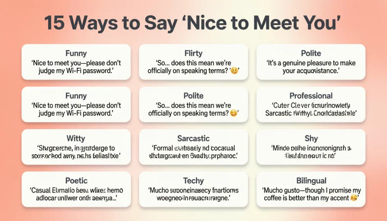 responses nice to meet you