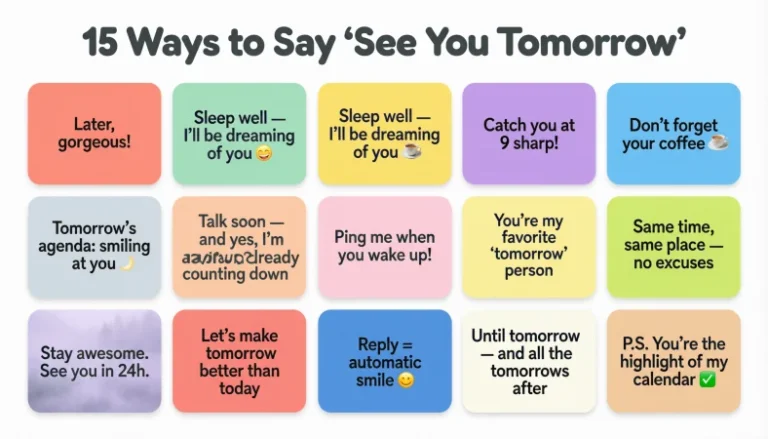 see you tomorrow