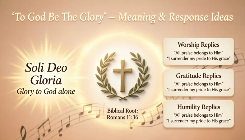 to God be the glory meaning