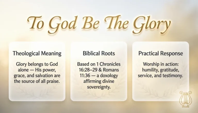 To God be the glory meaning