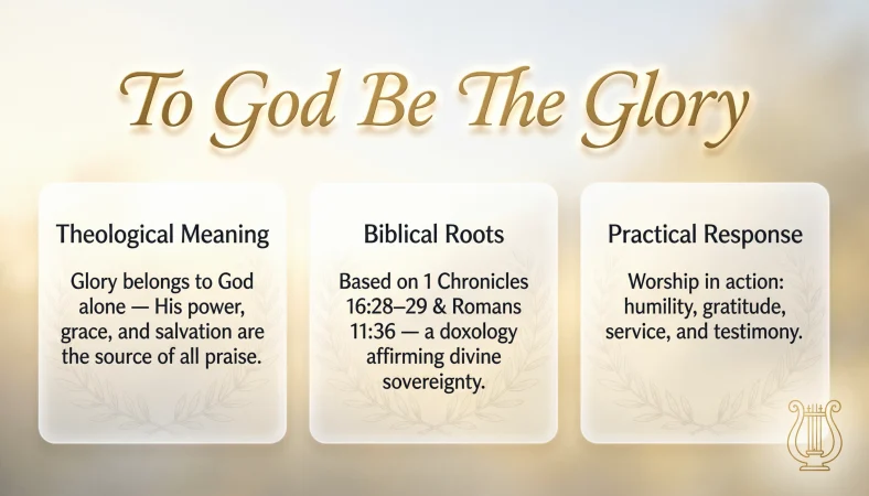 To God be the glory meaning