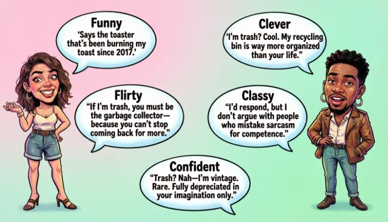 what to say when someone calls you trash