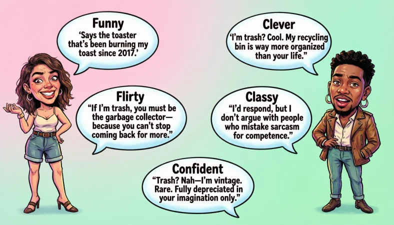 what to say when someone calls you trash