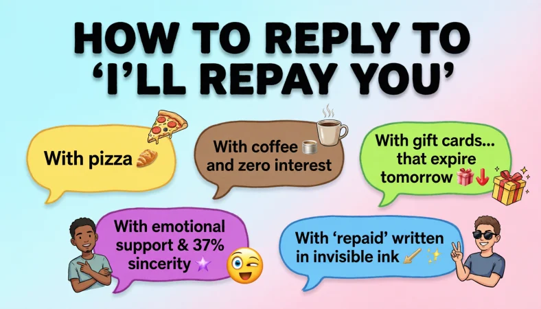 funny replies to “repay you”