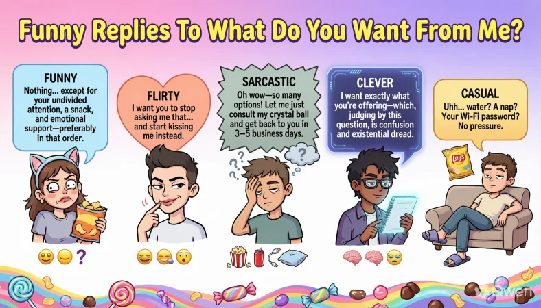 funny replies to “what do you want from me”