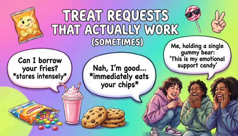 funny replies when someone asks for a treat