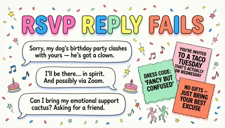 funny RSVP responses