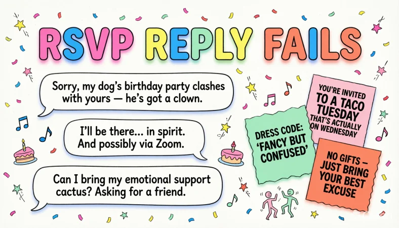 funny RSVP responses