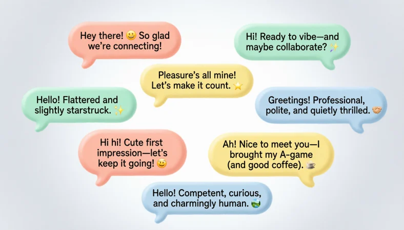 nice to meet you replies