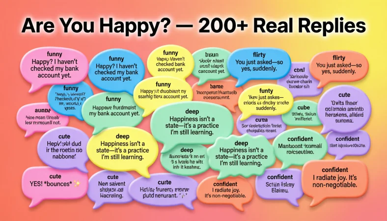 replies to are you happy