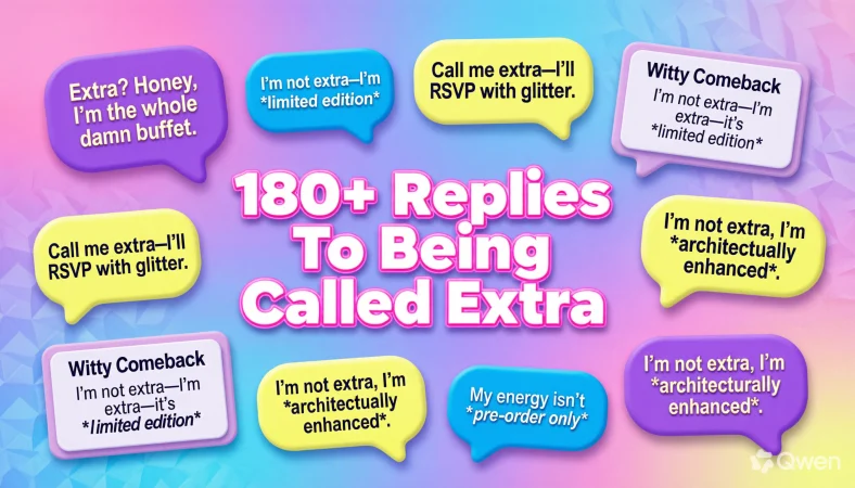 replies to being called extra
