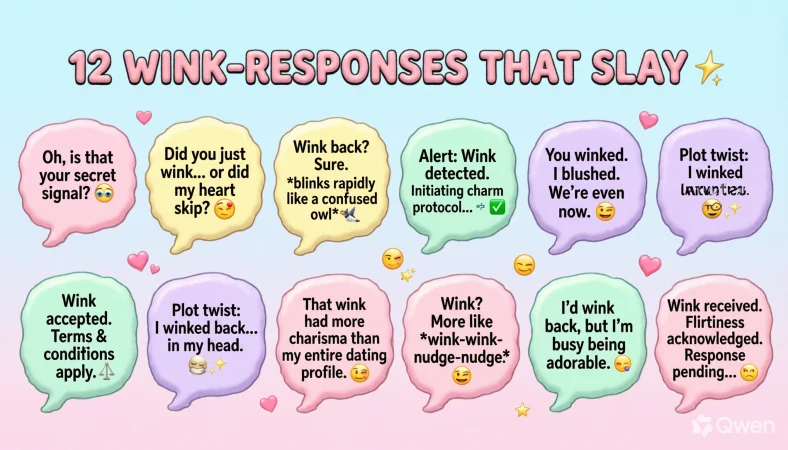 replies when a guy winks at you
