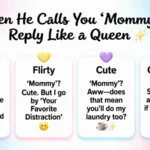 when a guy calls you mommy replies